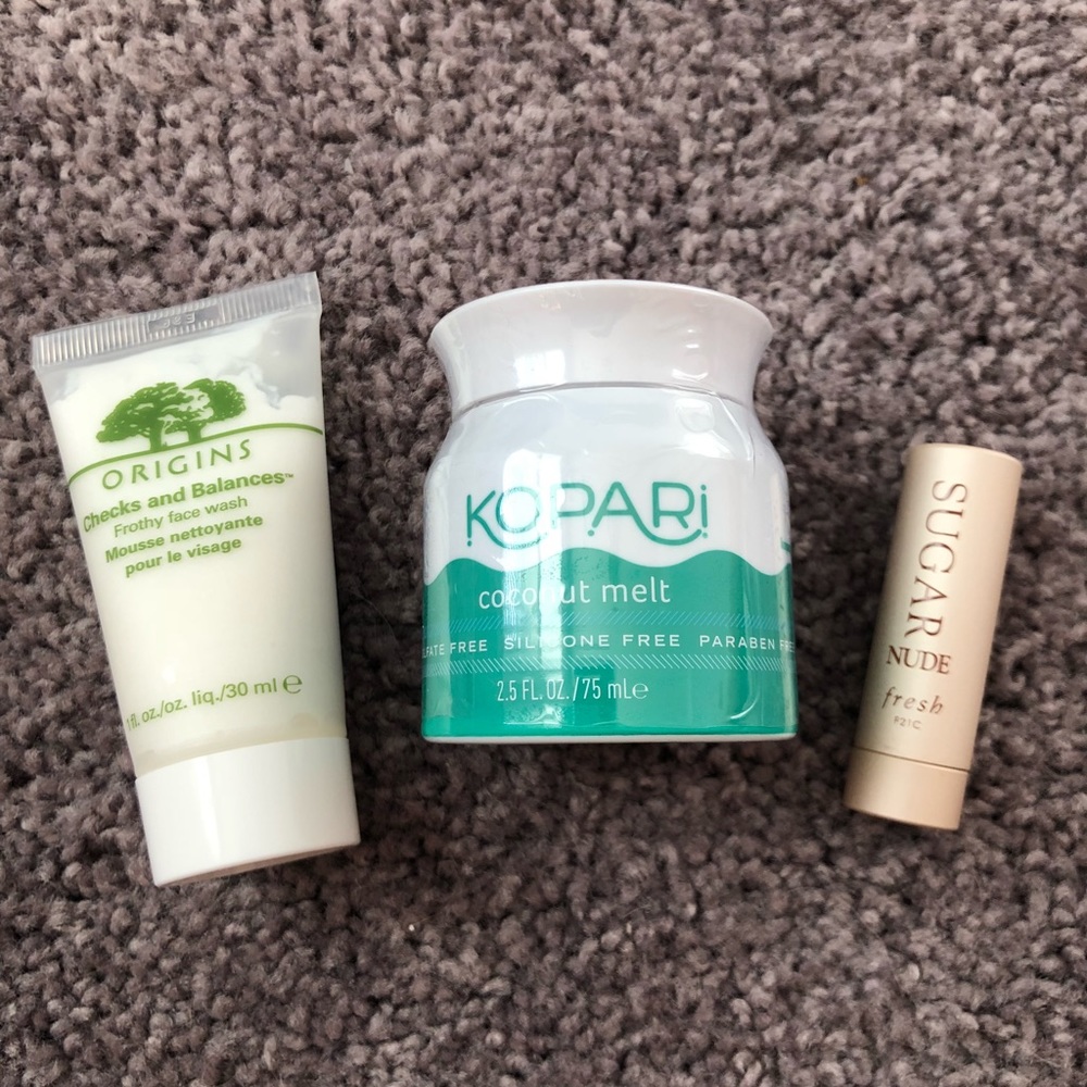 High end skincare bundle origins fresh kopari